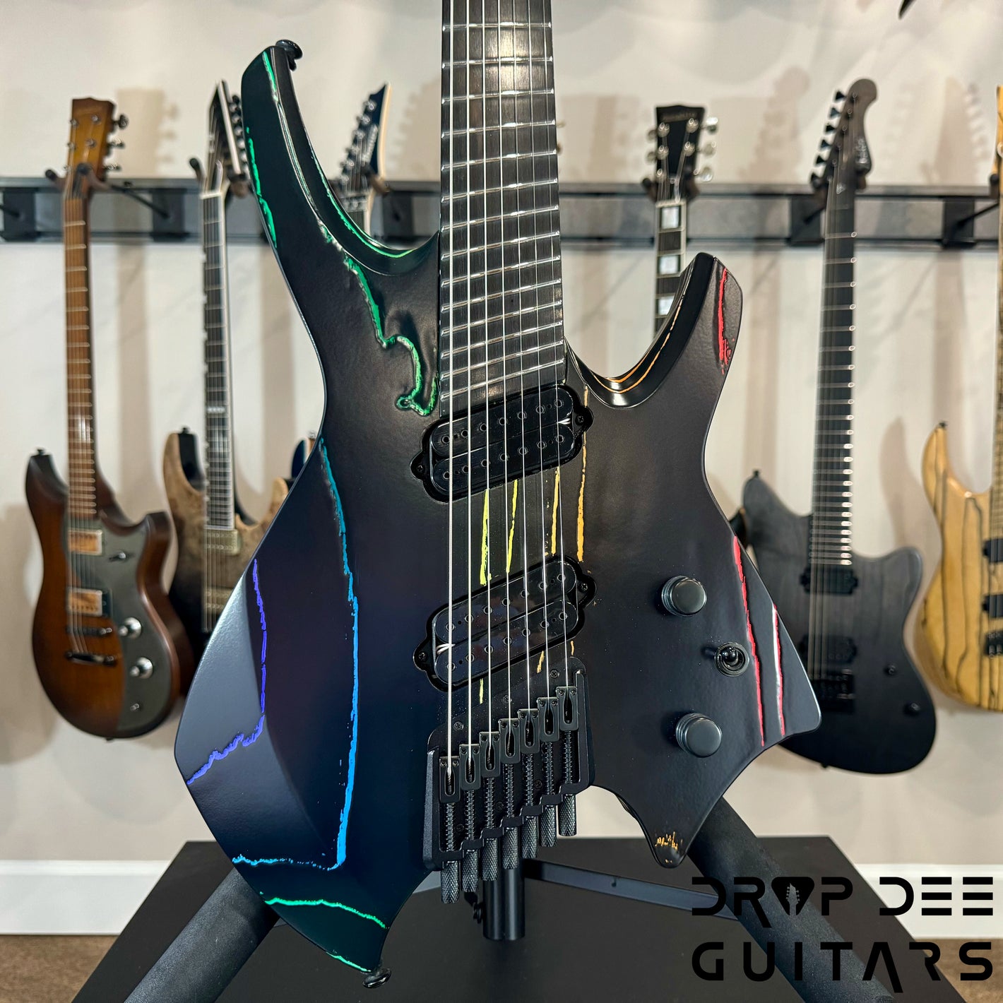 Ormsby Custom Shop Goliath Black Friday Rainbow Multiscale Headless 7-String Electric Guitar w/ Bag